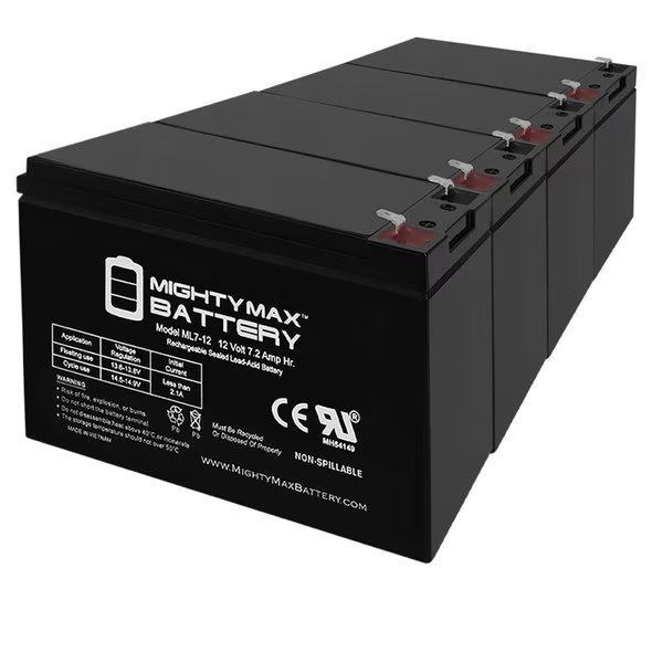 12V 7.2AH SLA Replacement Battery for IBM OfficePro UPS - 4PK, Mighty Max Battery, Mfr#: MAX3508141